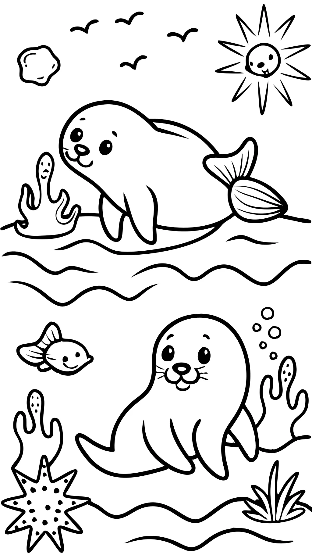 coloring pages of seals